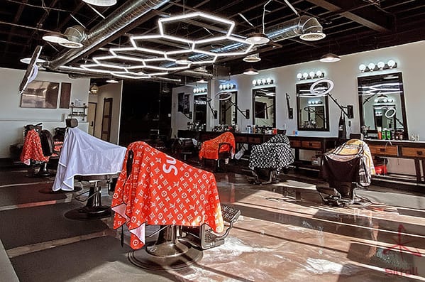 hexagon salon lights