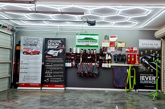 LED hexagon car care lights 