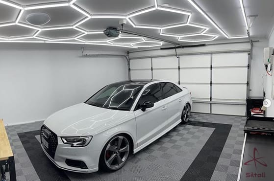 hexagon garage lights