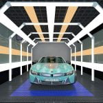 Hot tunnel lighting for auto shop car polishing light