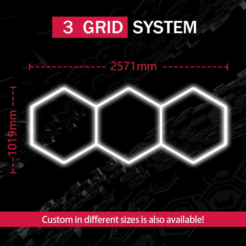 3 Hexagon Garage Shop Lights For Car Wash Shop Light