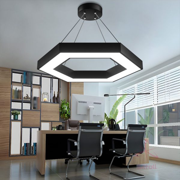 Secretary Background Led Hexagon LED Office Lights | Modern Energy-Saving Workspace Lighting ...