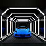 DIY LED tunnel lights for auto shop car polishing light