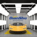 DIY light tunnel for auto beauty shop maintenance light